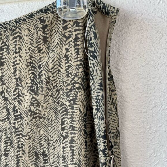 JH Collectibles Tan and Brown Midi Skirt Size Petite 10 EUC - Picture 3 of 5